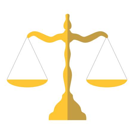 Scales of justice icon, flat styleの写真素材