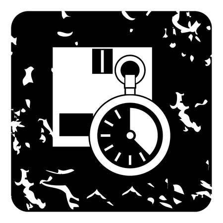 Stopwatch icon, grunge styleの写真素材