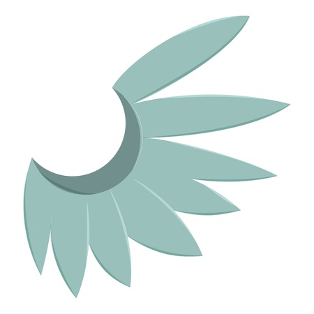 Blue wing of bird icon, cartoon styleの写真素材