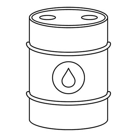 Oil barrel icon, outline styleの写真素材
