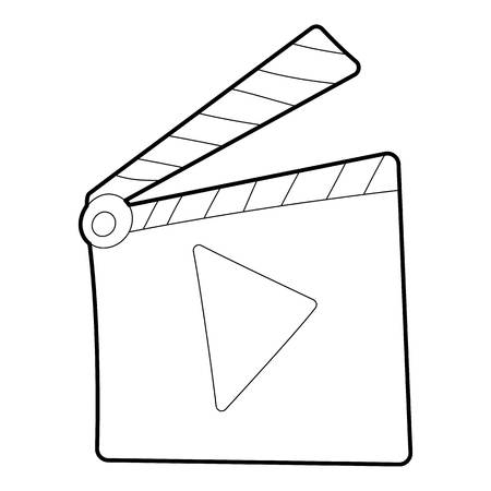 Slapstick icon, outline styleの写真素材