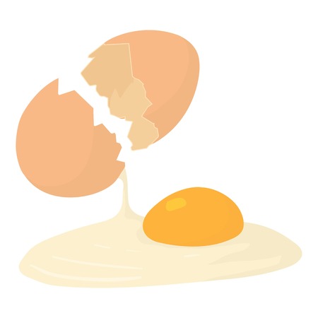 Egg icon. Cartoon illustration of egg icon for webの写真素材