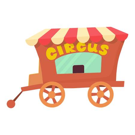Circus wagon icon. Cartoon illustration of circus wagon icon for web designの写真素材