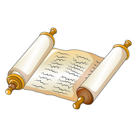 Rolled papyrus icon, cartoon styleの写真素材