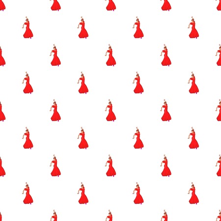 Girl dancing flamenco pattern. Cartoon illustration of girl dancing flamenco pattern for webの写真素材