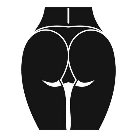 Buttocks of girl icon. Simple illustration of buttocks of girl icon for webの写真素材