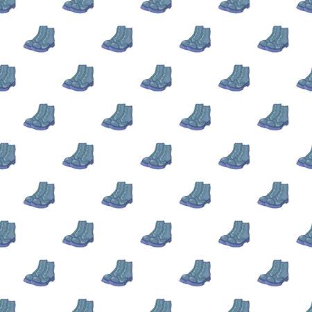 Mens boots pattern. Cartoon illustration of mens boots pattern for webの写真素材