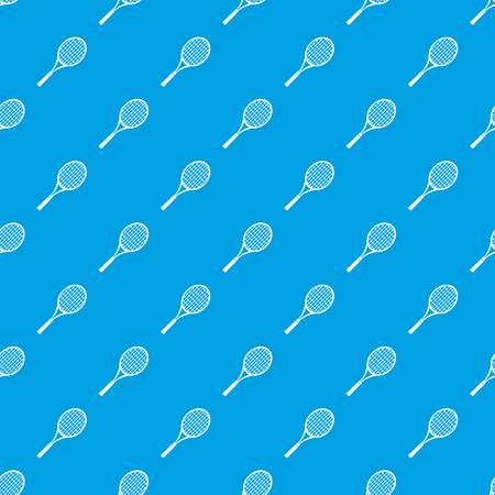 Tennis racket pattern vector seamless blue repeat for any useのイラスト素材