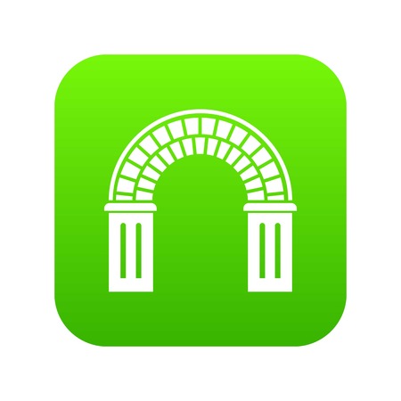 Window arch icon green vectorのイラスト素材
