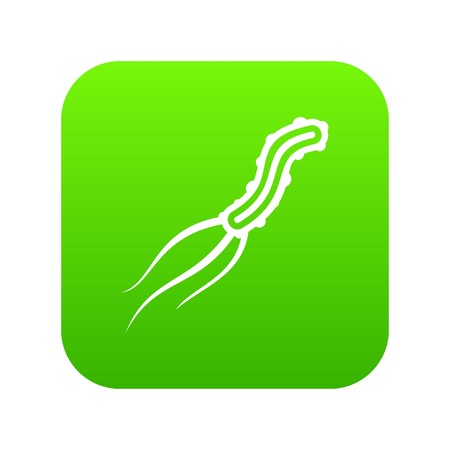 Dangerous virus icon digital green for any design isolated on white vector illustrationのイラスト素材