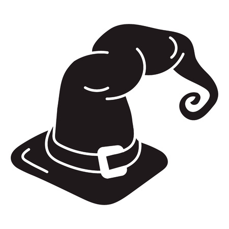 Witch hat icon. Simple illustration of witch hat vector icon for web design isolated on white backgroundのイラスト素材