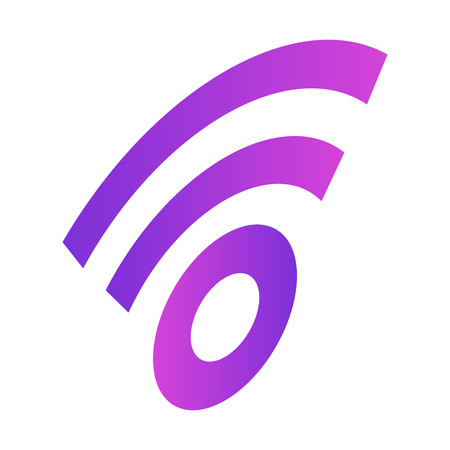 Wifi sign icon, isometric styleのイラスト素材