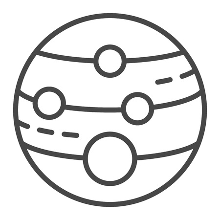 Planet satellite icon, outline styleのイラスト素材