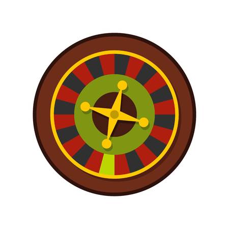 Casino gambling roulette icon isolated on white background illustrationの写真素材