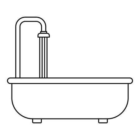 Bathroom icon. Outline illustration of bathroom icon for webの写真素材