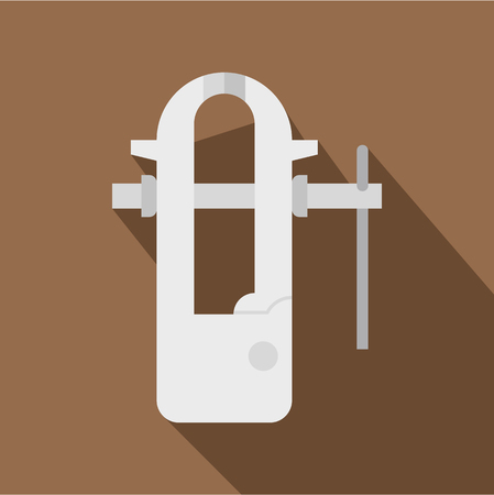 Blacksmiths vice icon. Flat illustration of blacksmiths vice icon for webの写真素材