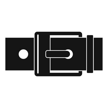 Belt with square buckle icon. Simple illustration of belt with square buckle icon for webの写真素材