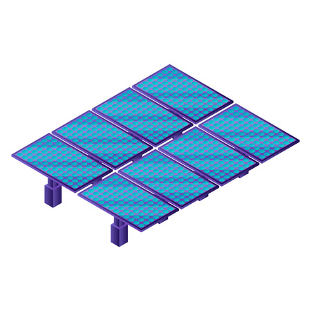 Solar panel plant icon. Isometric of solar panel plant vector icon for web design isolated on white backgroundのイラスト素材