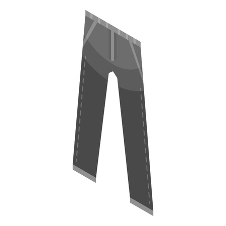Black jeans pant icon. Isometric of black jeans pant vector icon for web design isolated on white backgroundのイラスト素材