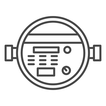 Water home counter icon. Outline water home counter vector icon for web design isolated on white backgroundのイラスト素材