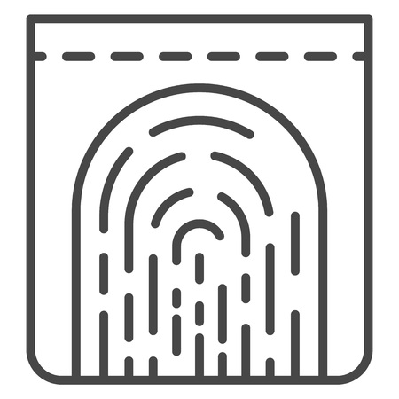 Monitor fingerprint icon. Outline monitor fingerprint vector icon for web design isolated on white backgroundのイラスト素材
