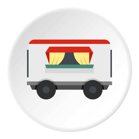 Street food trailer icon circleの写真素材