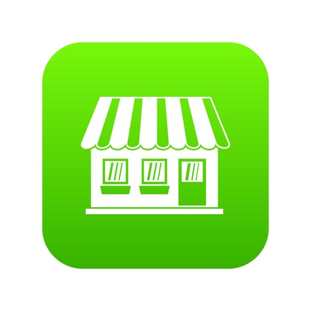 Shop icon digital green for any design isolated on white vector illustrationのイラスト素材
