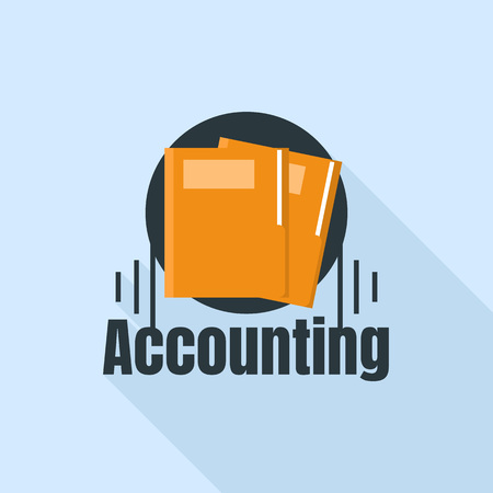 Accounting folder flat styleのイラスト素材