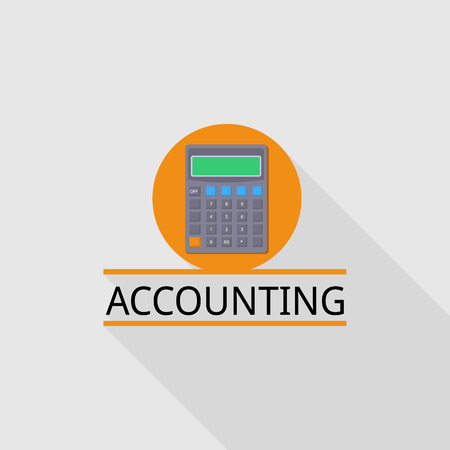 Calculator accounting   flat styleのイラスト素材