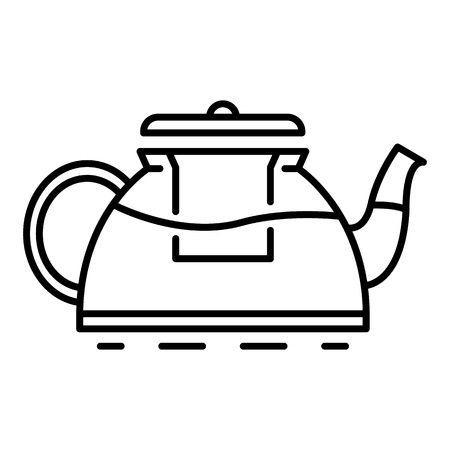 New teapot icon. Outline new teapot vector icon for web design isolated on white backgroundのイラスト素材