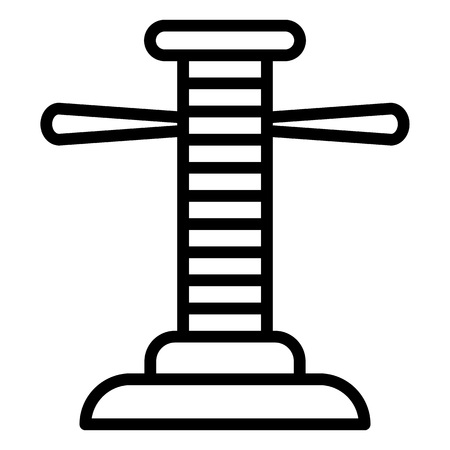 Scaffold thread icon. Outline illustration of scaffold thread vector icon for web design isolated on white backgroundのイラスト素材