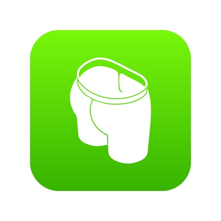 Sport short icon green vector isolated on white backgroundのイラスト素材