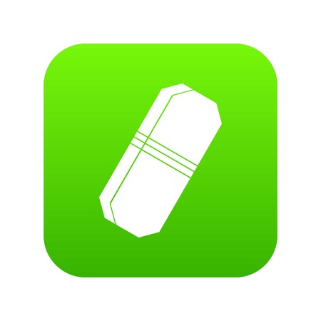 Pencil eraser icon digital green for any design isolated on white vector illustrationのイラスト素材