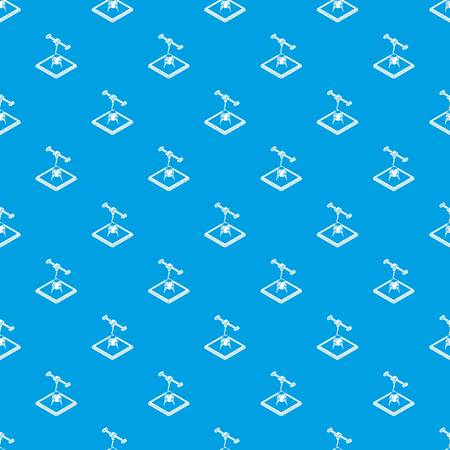 Rocket d printing pattern vector seamless blue repeat for any useのイラスト素材
