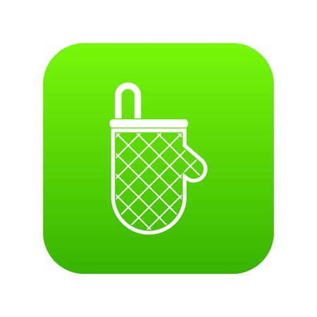 Kitchen protective glove icon digital green for any design isolated on white vector illustrationのイラスト素材