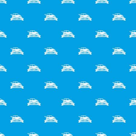 Eco car pattern vector seamless blueのイラスト素材
