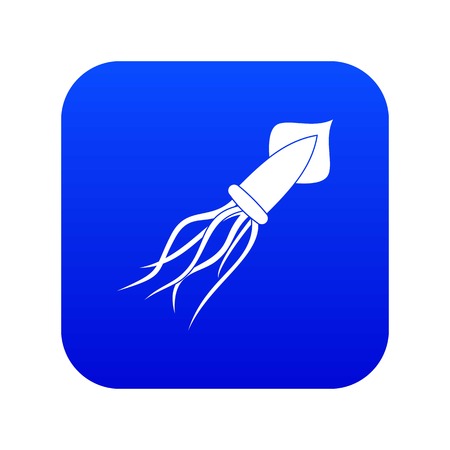 Squid icon digital blue for any design isolated on white vector illustrationのイラスト素材