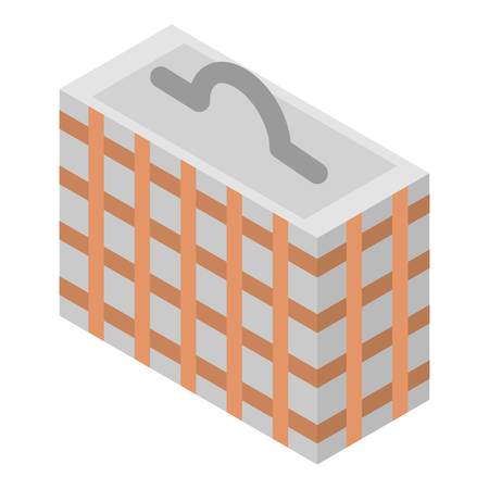 Hand close basket icon. Isometric of hand close basket vector icon for web design isolated on white backgroundのイラスト素材