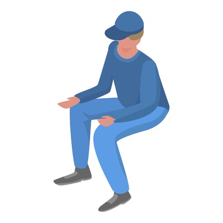 France man supporter icon. Isometric of france man supporter vector icon for web design isolated on white backgroundのイラスト素材