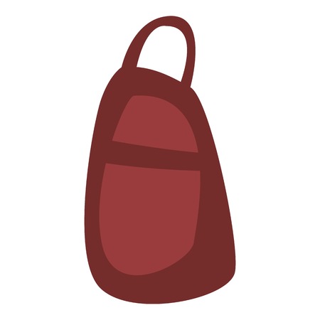 Red backpack icon, isometric styleのイラスト素材