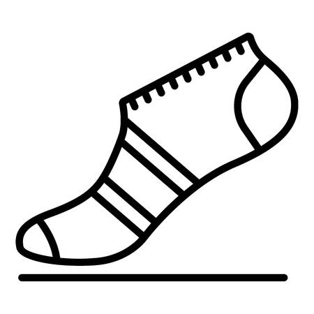 Fashion sock icon. Outline fashion sock vector icon for web design isolated on white backgroundのイラスト素材
