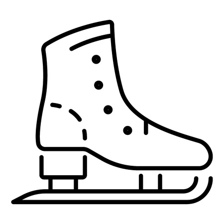 Skates boot icon. Outline skates boot vector icon for web design isolated on white backgroundのイラスト素材