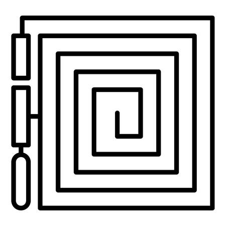 Warm floor icon. Outline warm floor vector icon for web design isolated on white backgroundのイラスト素材