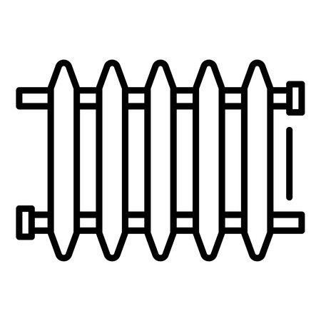 Old radiator icon. Outline old radiator vector icon for web design isolated on white backgroundのイラスト素材