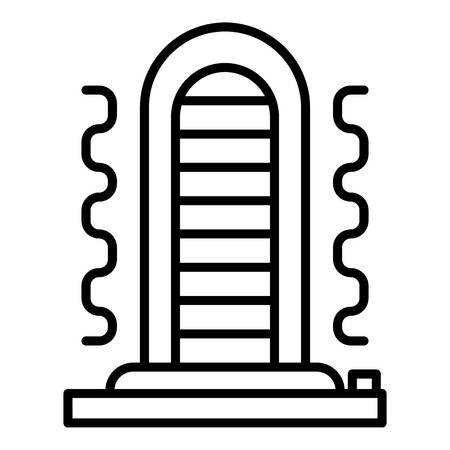 Heater icon. Outline heater vector icon for web design isolated on white backgroundのイラスト素材