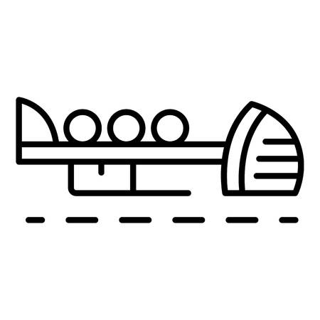 Bowling ball stand icon. Outline bowling ball stand vector icon for web design isolated on white backgroundのイラスト素材