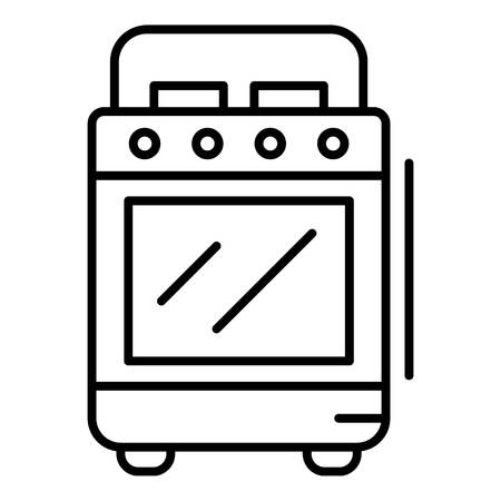 Cooker stove icon. Outline cooker stove vector icon for web design isolated on white backgroundのイラスト素材