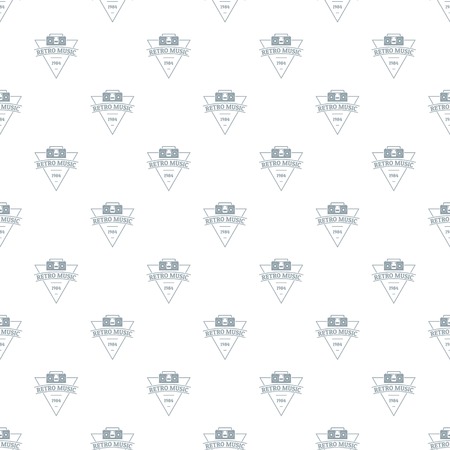 Retro music pattern vector seamlessのイラスト素材