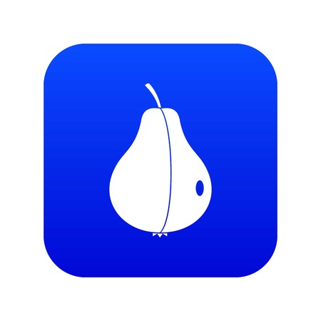 Whole pear icon digital blue for any design isolated on white vector illustrationのイラスト素材