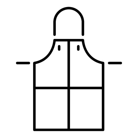 Welder apron icon. Outline welder apron vector icon for web design isolated on white backgroundのイラスト素材